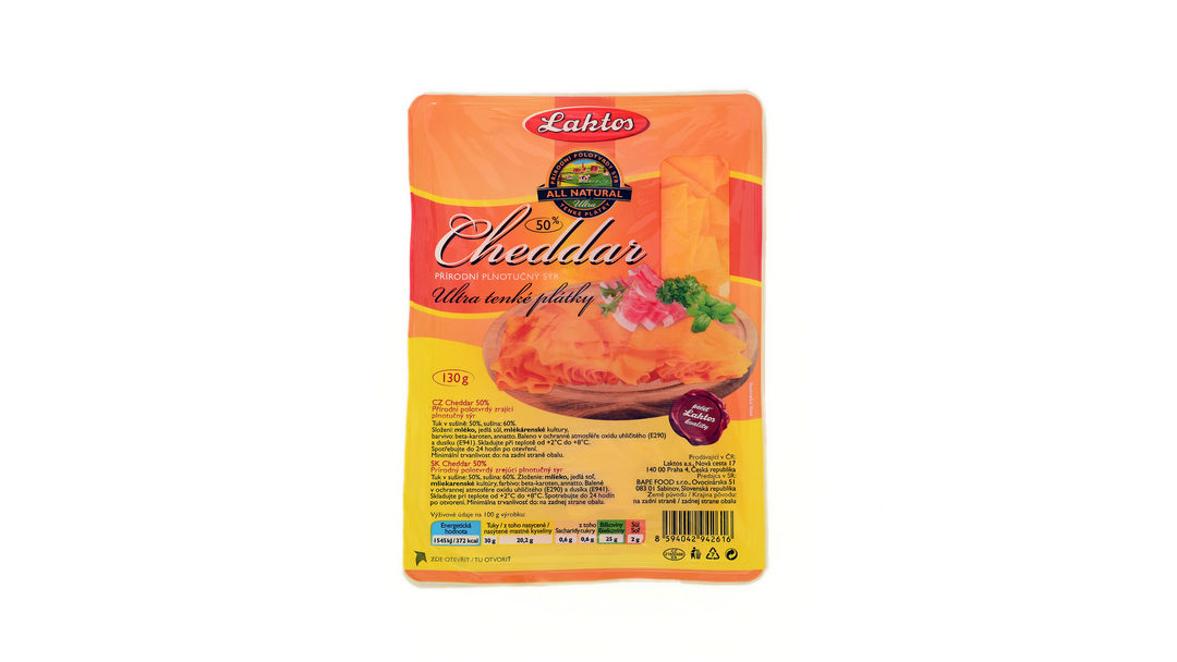 Ultra tenké plátky Cheddar, 130 g