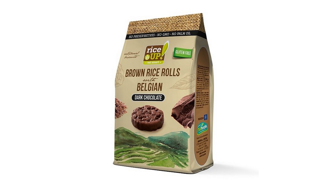 Rýžové minichlebíčky s hořkou belgickou čokoládou 50 g