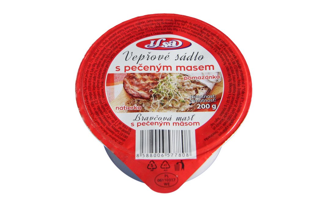 Vepřové sádlo s pečenýnm masem, 200 g